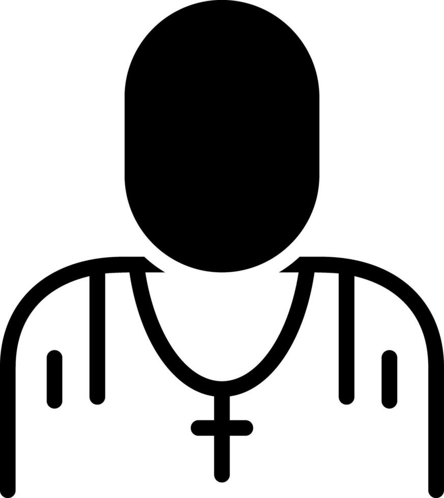 solid icon for priest vector