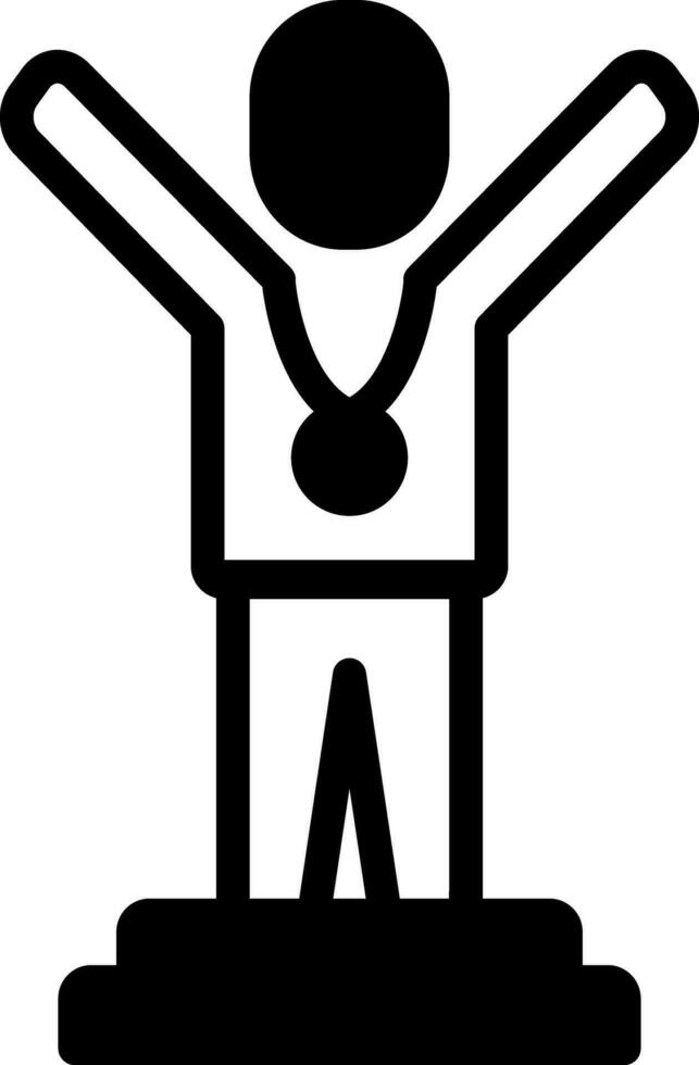 solid icon for triumph vector