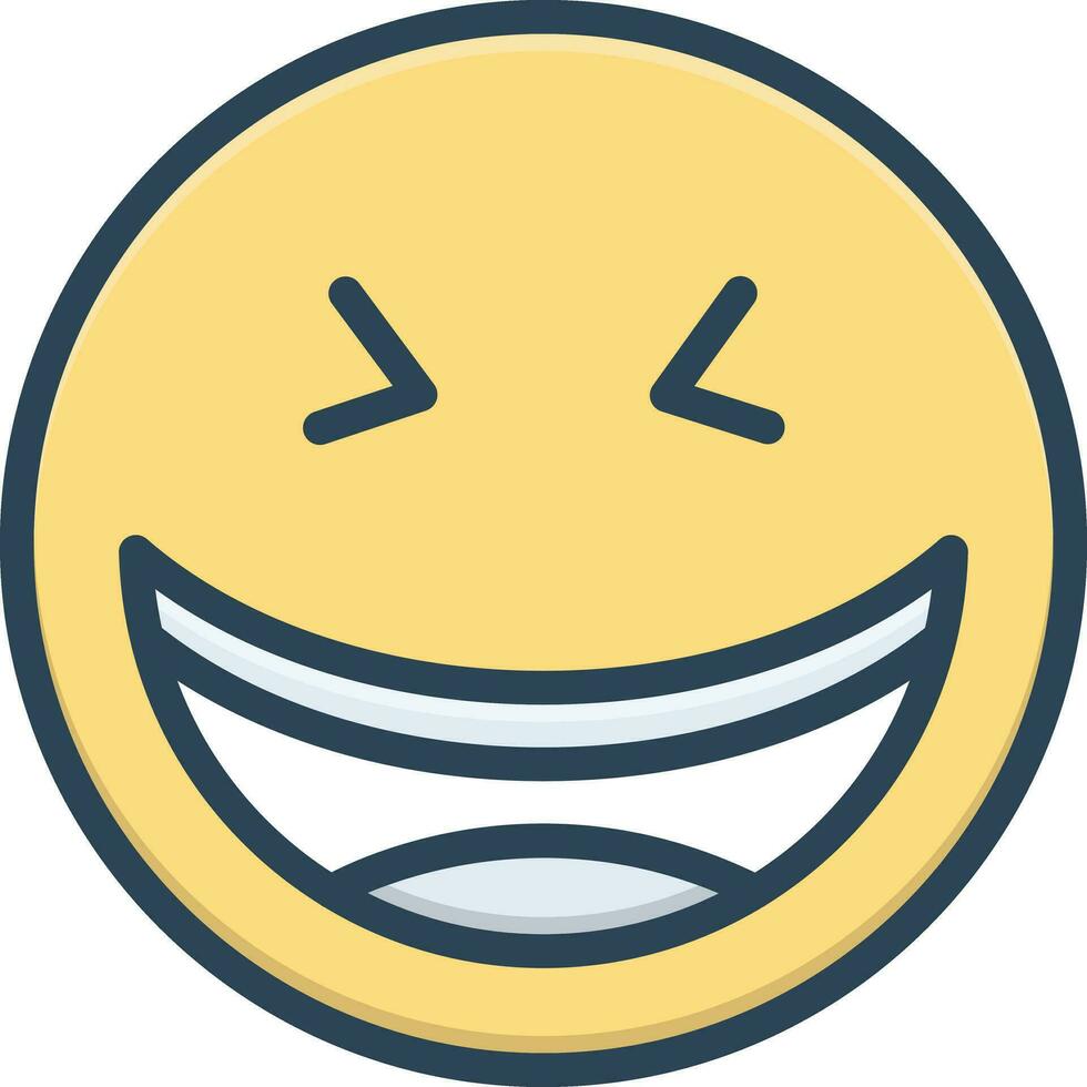 color icon for laugh vector
