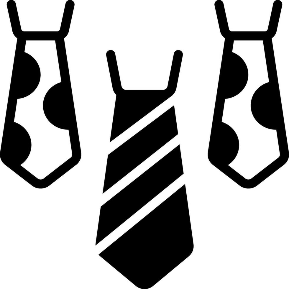solid icon for ties vector