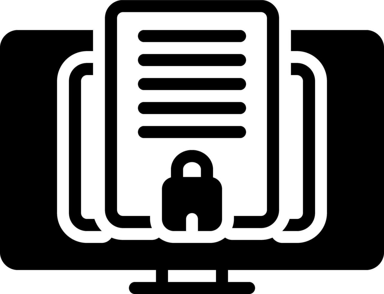 solid icon for confidentiality vector