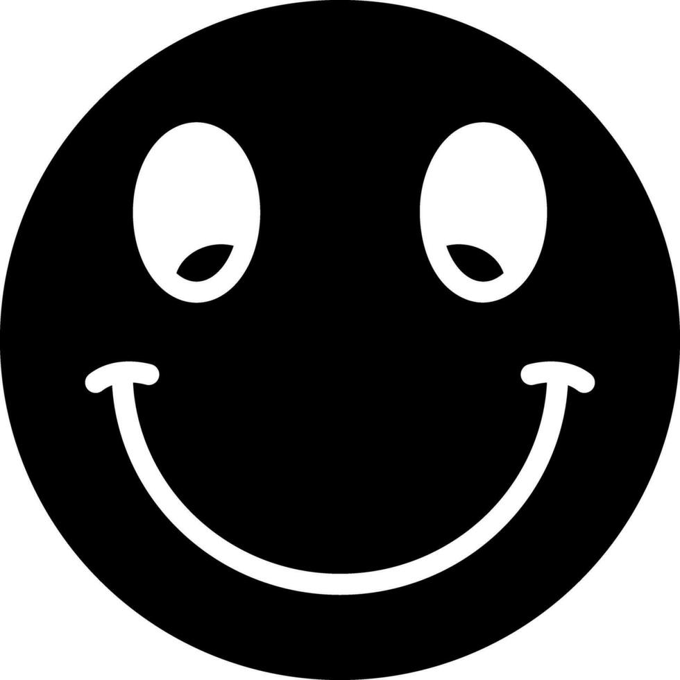 solid icon for grin vector