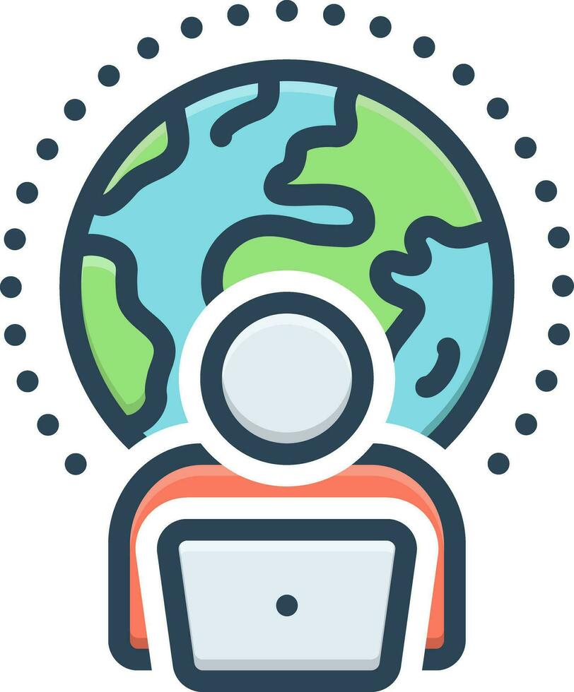 color icon for accessing vector