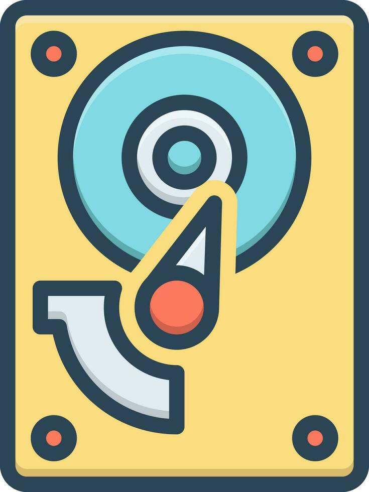 color icon for disks vector