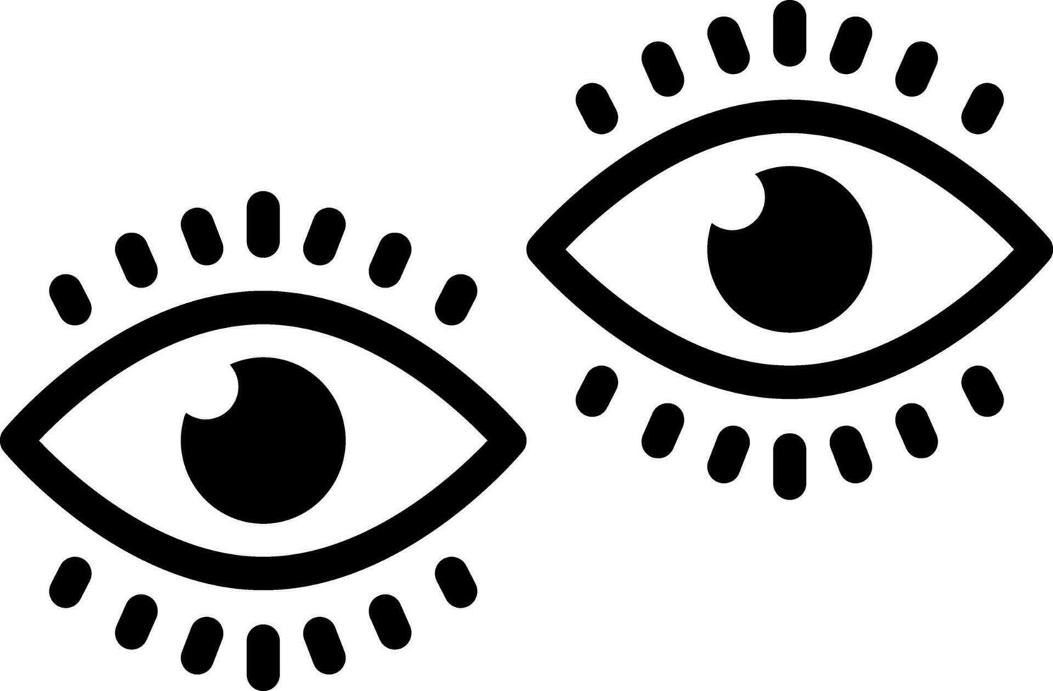 solid icon for eyes vector