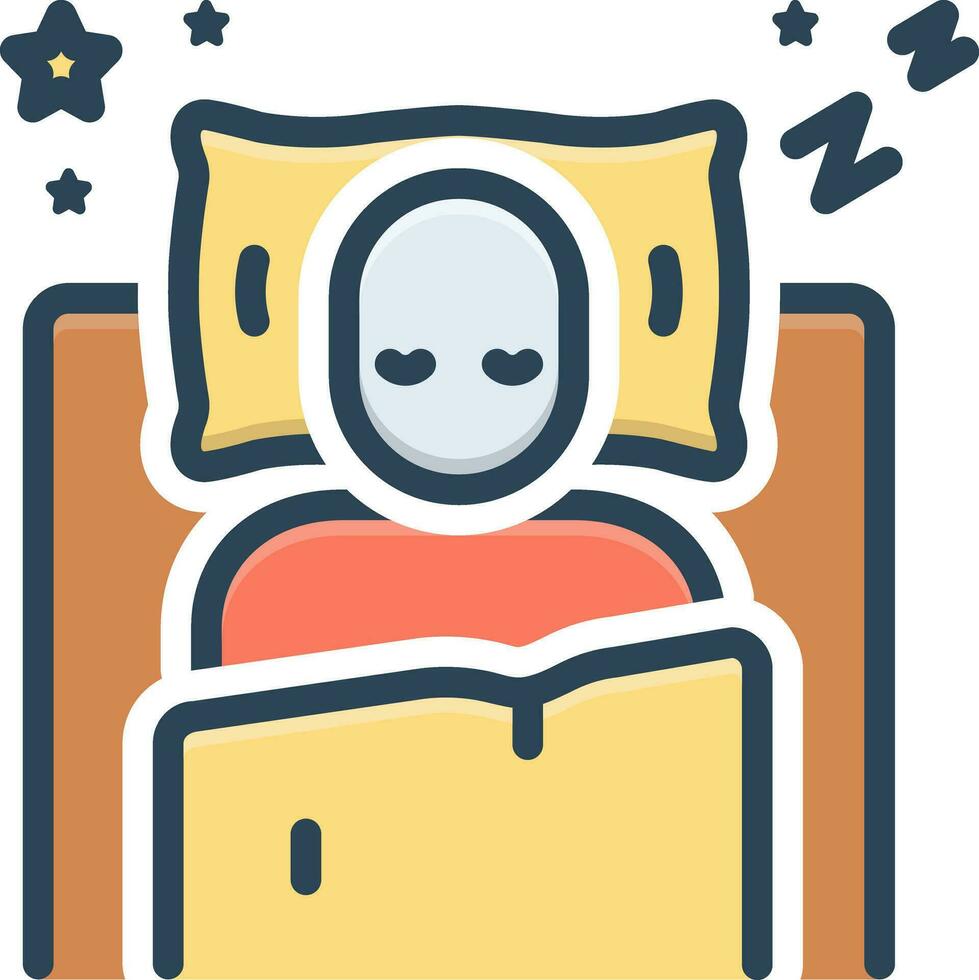 color icon for sleep vector