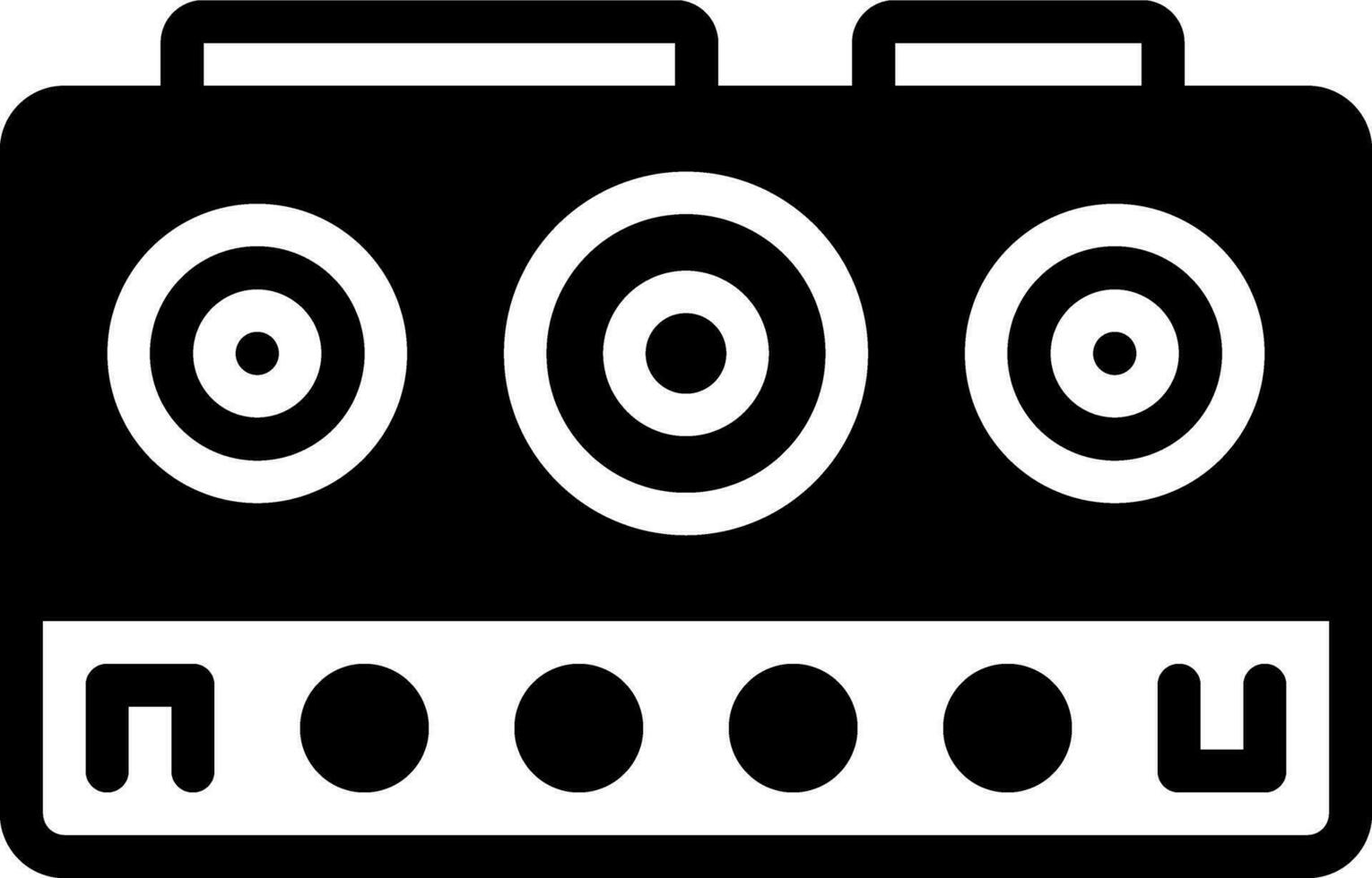 solid icon for amplifier vector