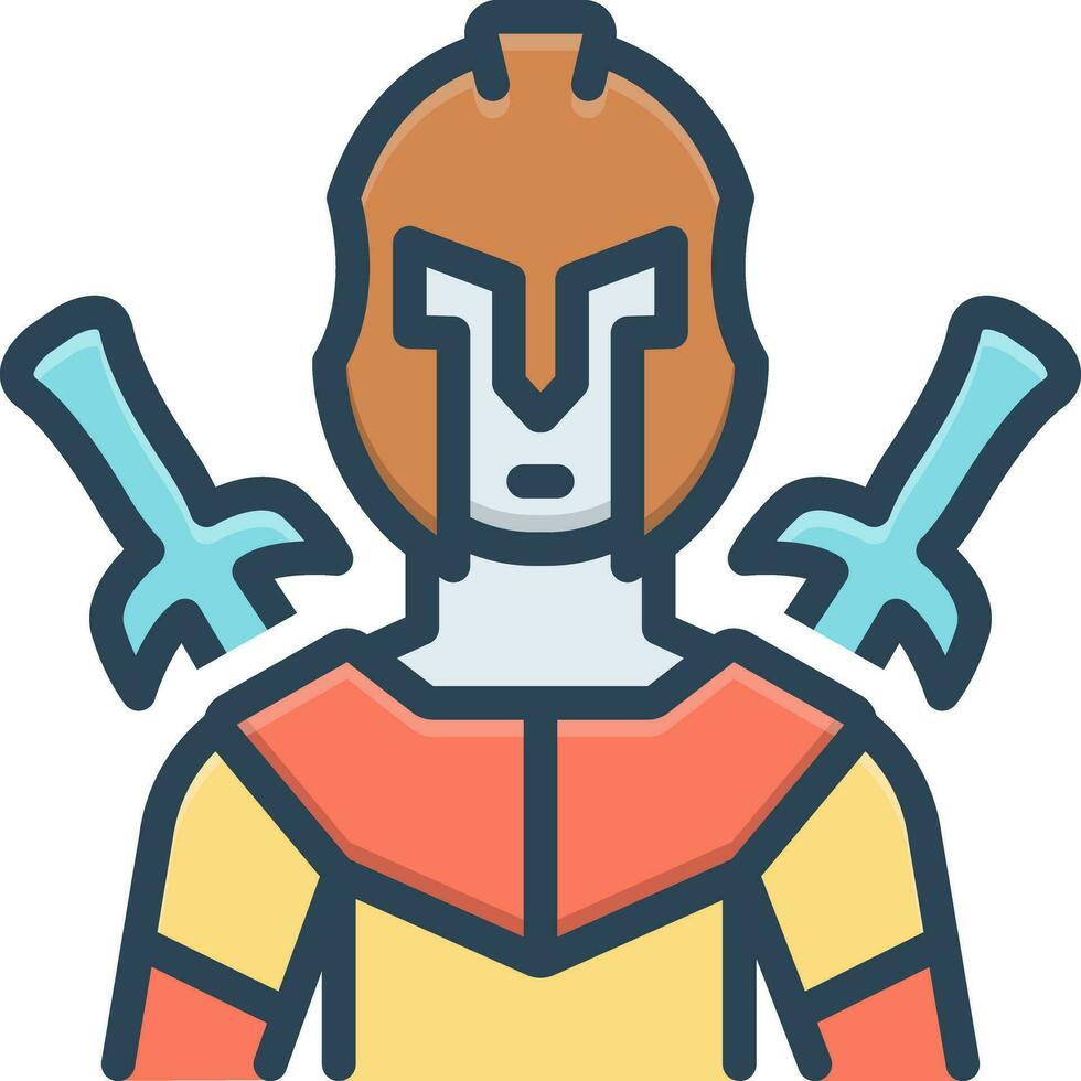 color icon for warriors vector