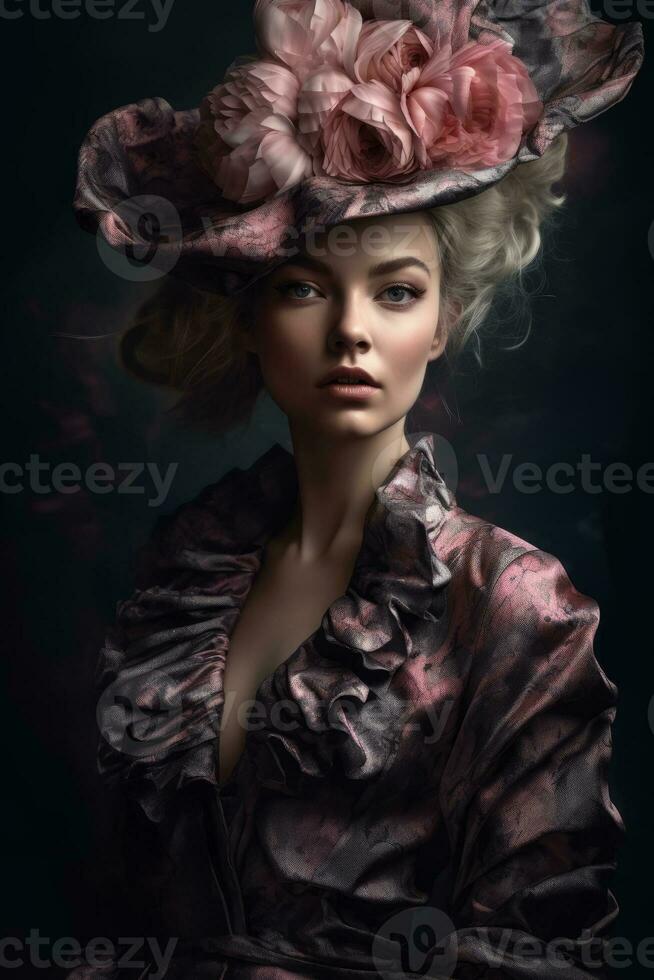 Ai Generative Photo portrait of a fashion women