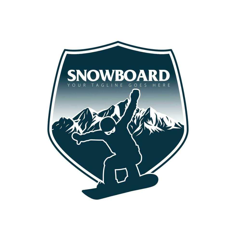 tabla de snowboard logo vector