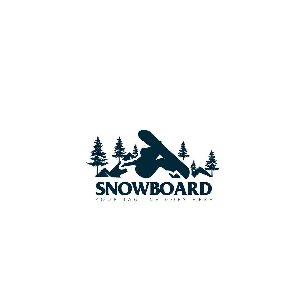 tabla de snowboard logo vector