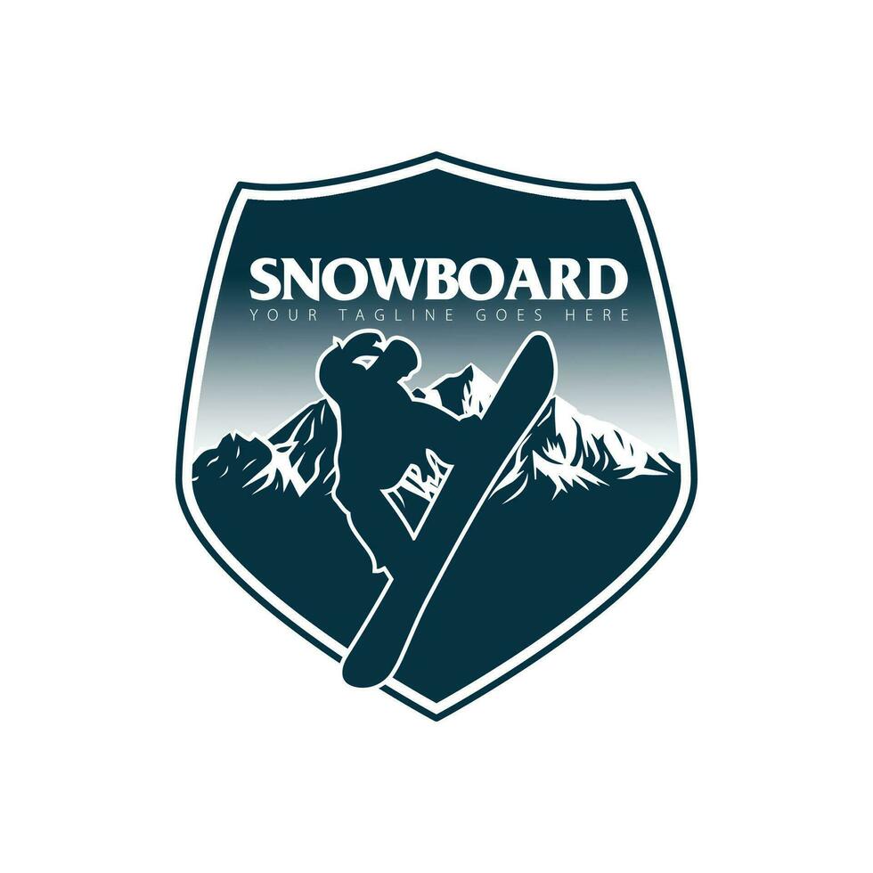 snowboard logo vector