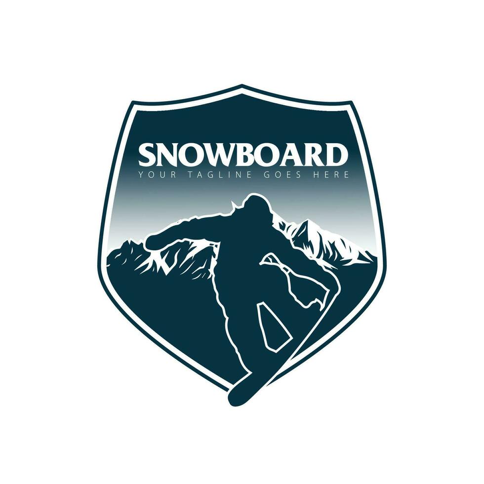 tabla de snowboard logo vector