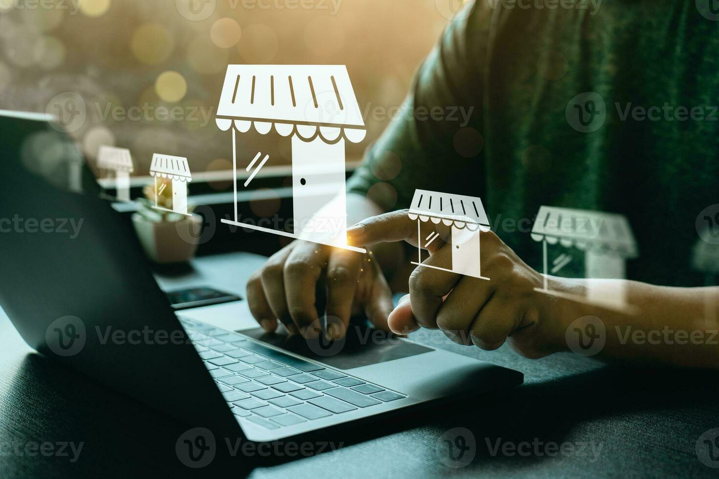 Franchise business concept, franchise network business marketing plan for branch growth and expansion. Successful franchise businesses excel in both the franchising model and marketing strategies. photo