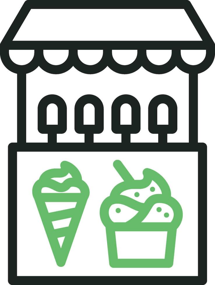 Ice Cream Stall icon vector image. Suitable for mobile apps, web apps and print media.