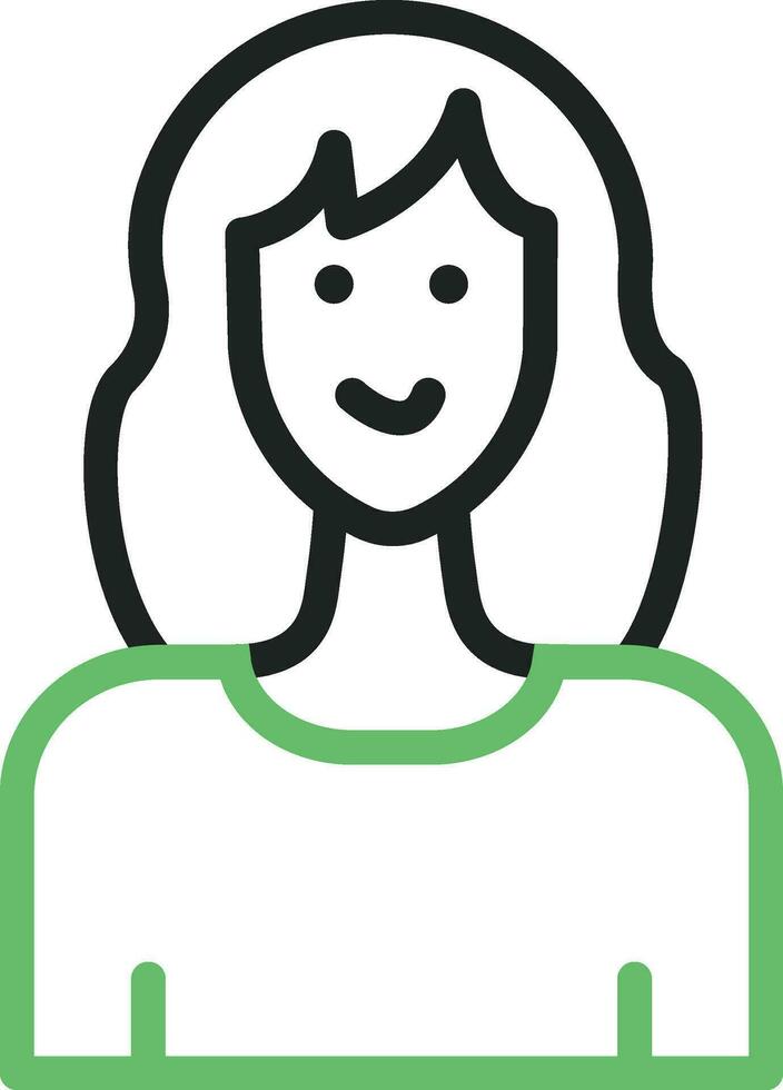 Girl icon vector image. Suitable for mobile apps, web apps and print media.