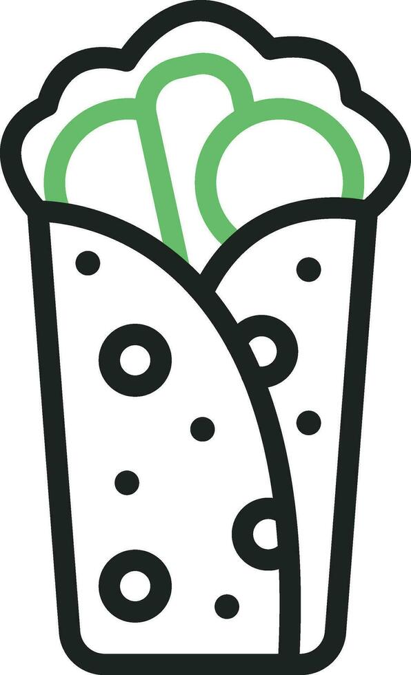 Burrito icon vector image. Suitable for mobile apps, web apps and print media.