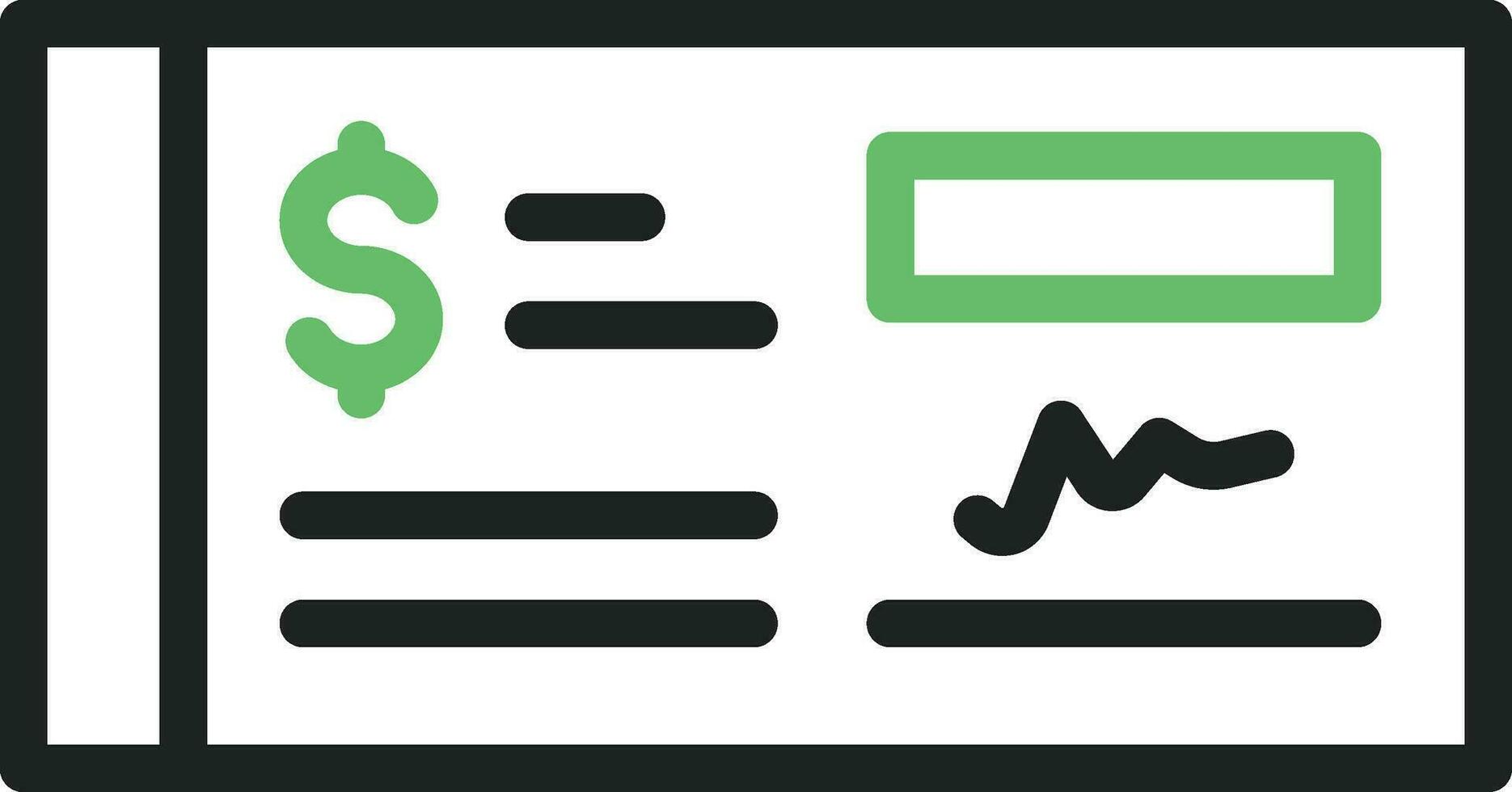 Cheque icon vector image. Suitable for mobile apps, web apps and print media.