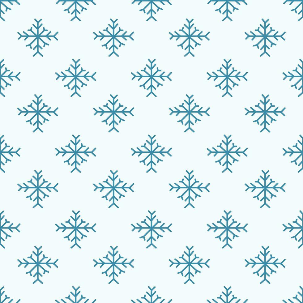 Simple Winter and Christmas seamless pattern with Snowflakes. Vector flat