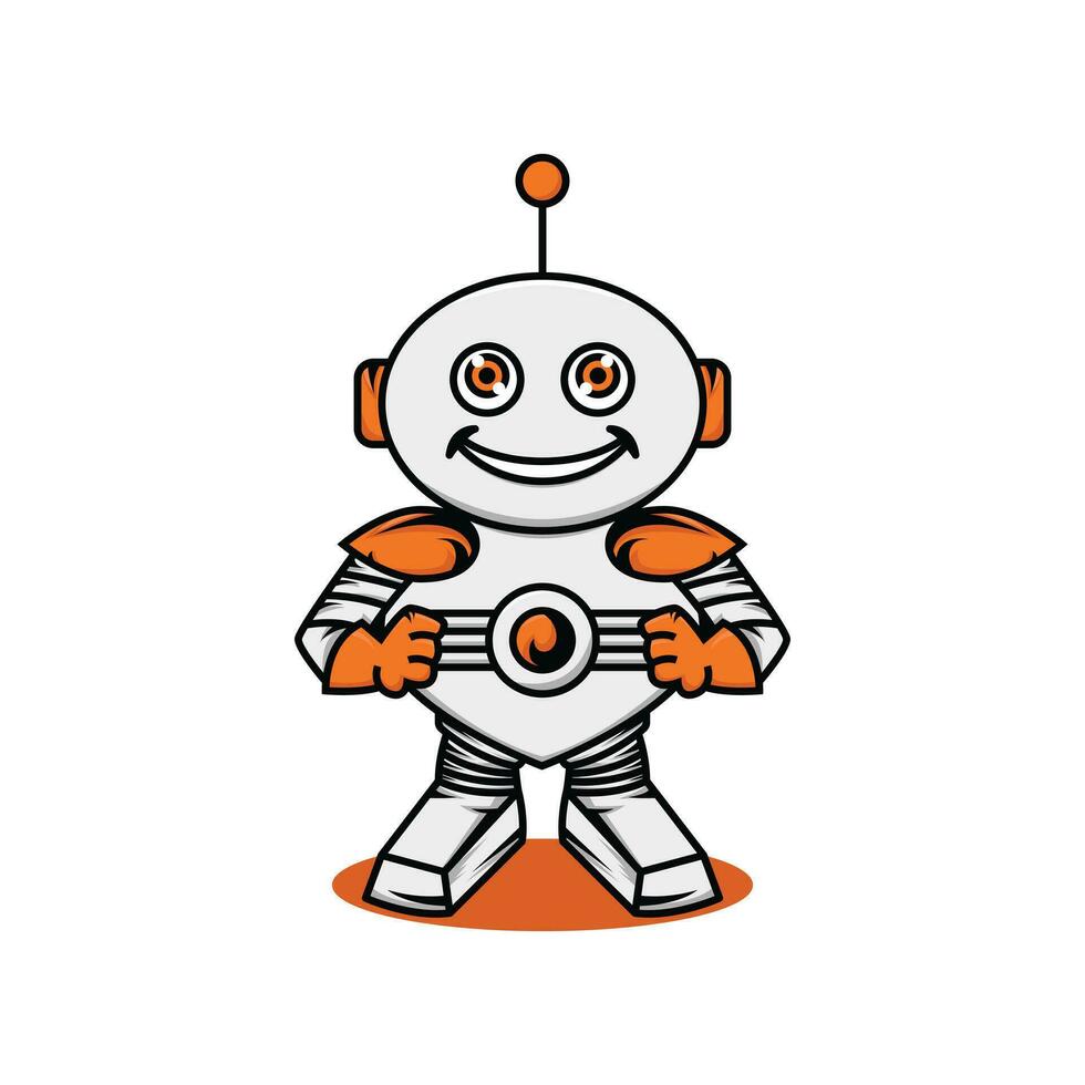illustration vector graphic logo robot design idea modern concept