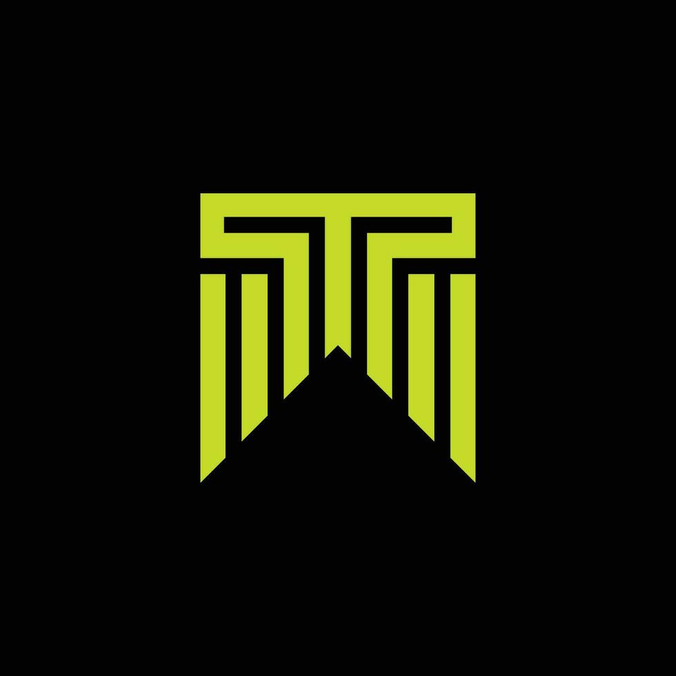 Initial letter TW or WT monogram logo vector