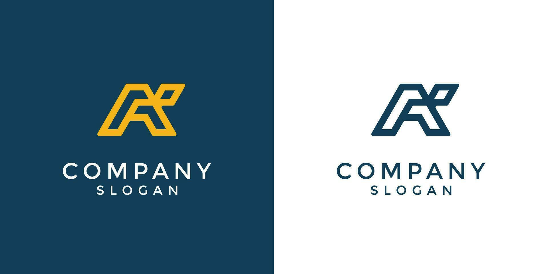 Letter AK or KA logo vector