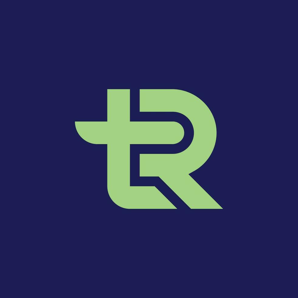 Modern initial letter RT or TR monogram logo vector