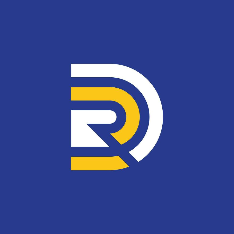 Modern initial letter RD or DR monogram logo vector