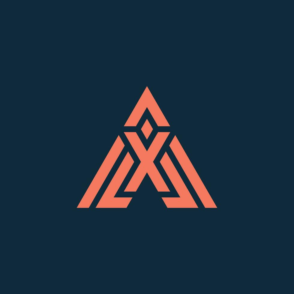Initial letter XA or AX monogram logo vector