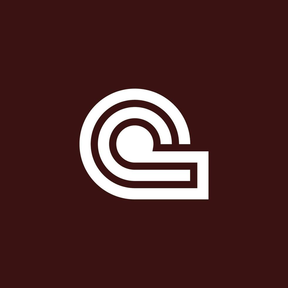 Modern and minimalist initial letter QG or GQ monogram logo vector
