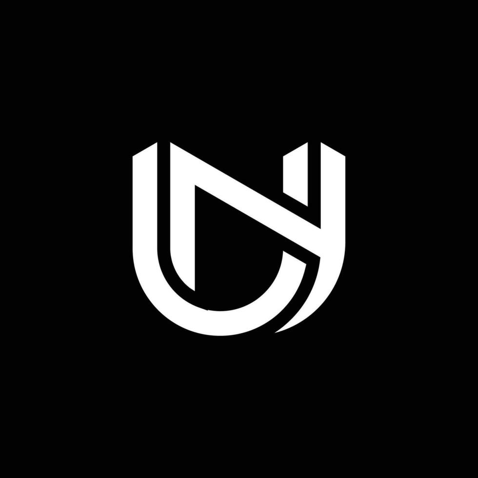 Letter NU or UN logo vector