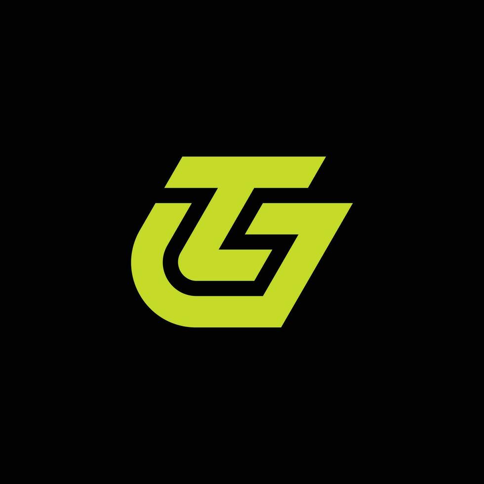 Initial letter TG or GT monogram logo vector
