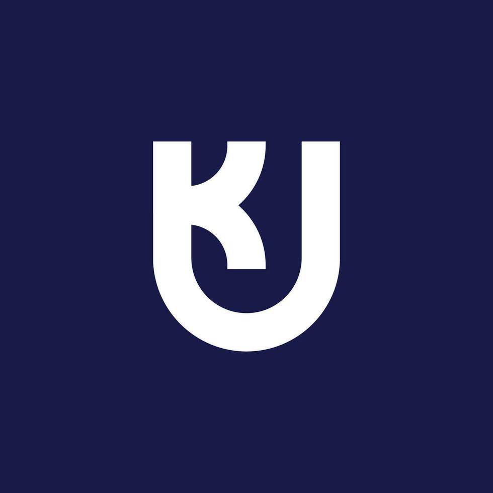 Initial letter UK or KU monogram  logo vector