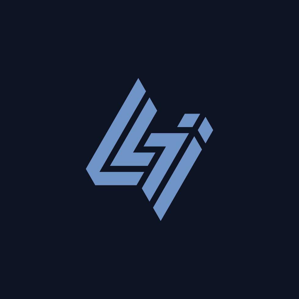 Letter LI or IL logo vector