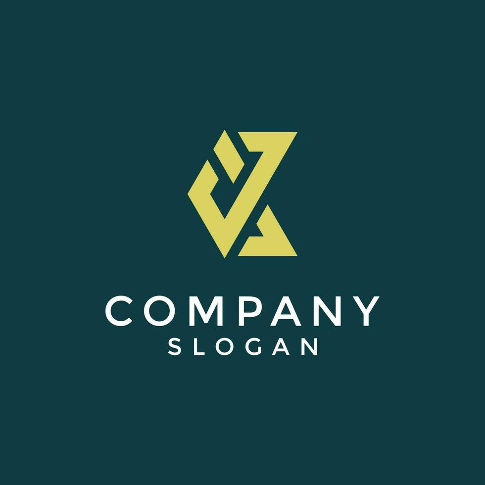 Modern and elegant initial letter JX or XJ monogram logo vector