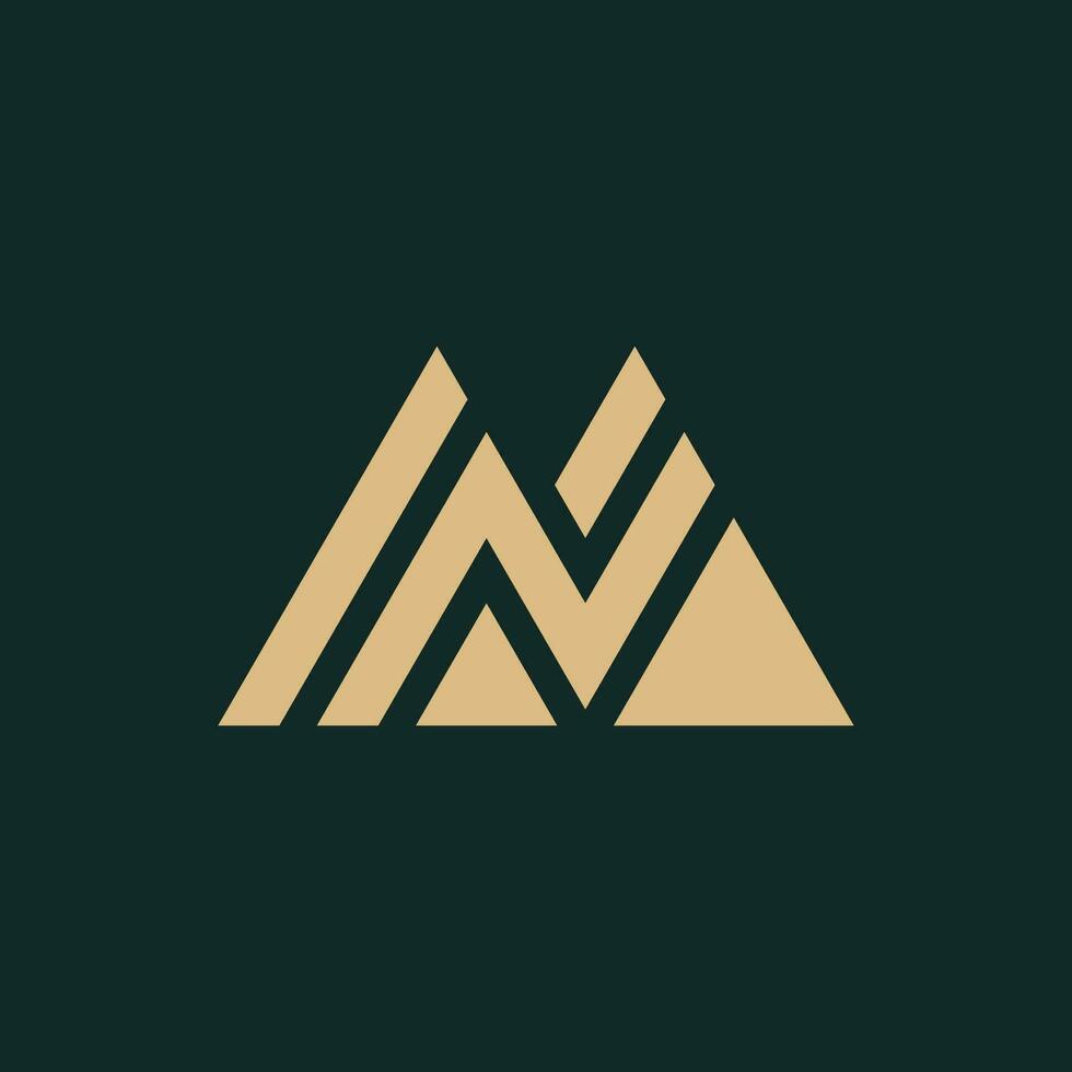 Letter MN or NM logo vector