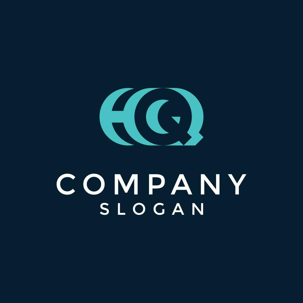 Letter HQ or QH logo vector