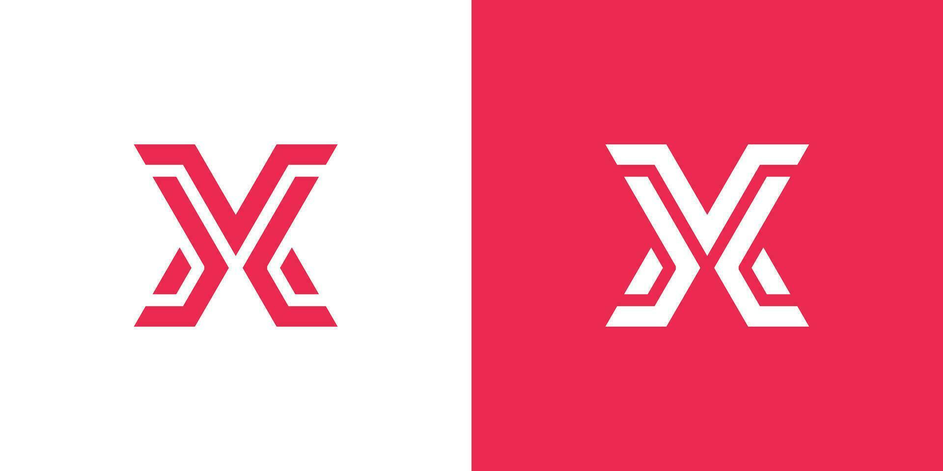 Initial letter VX or XV monogram logo vector