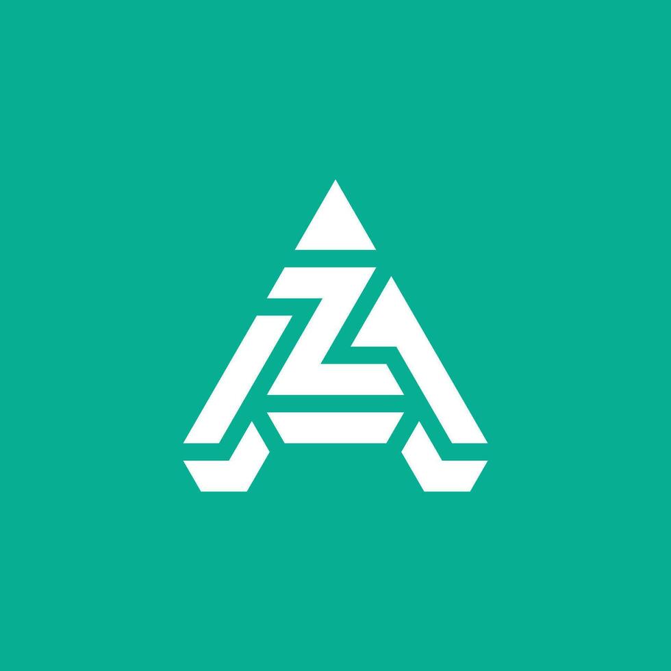 Modern and minimalist initial letter ZA or AZ monogram logo vector