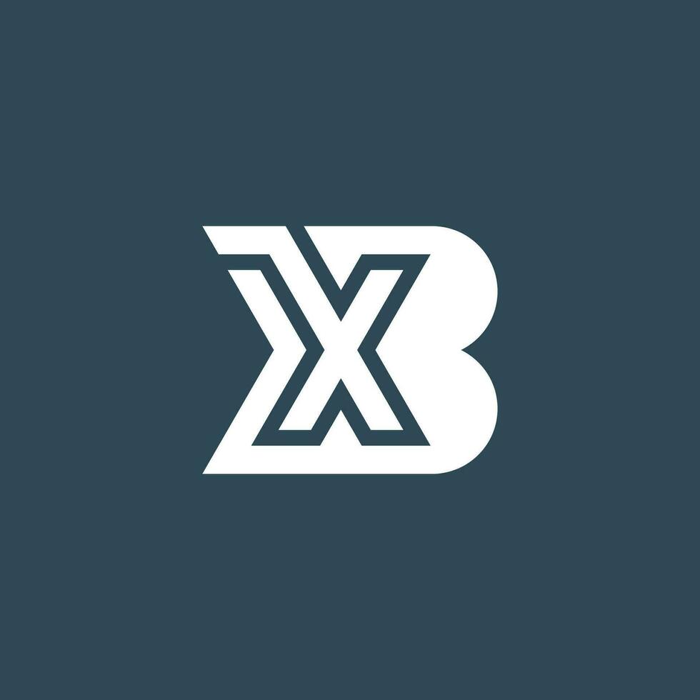 Initial letter XB or BX monogram logo vector