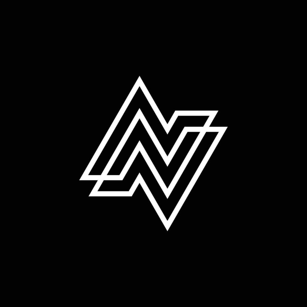 Letter NN or Double N logo vector
