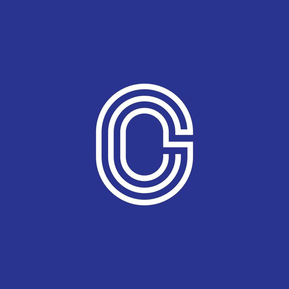 Modern initial letter OG or GO monogram logo vector