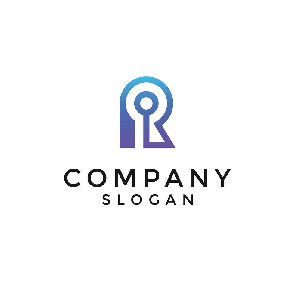 Letter IR or RI logo vector