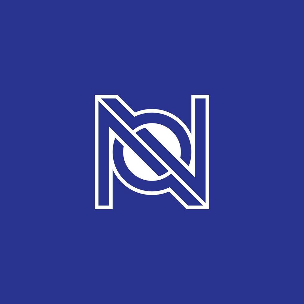 Modern initial letter ON or NO monogram logo vector