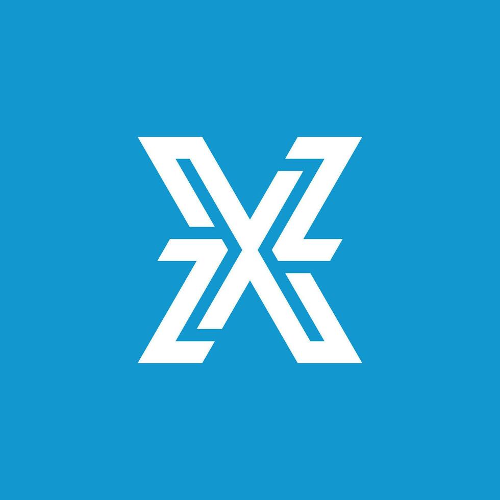 Initial letter XZ or ZX monogram logo vector