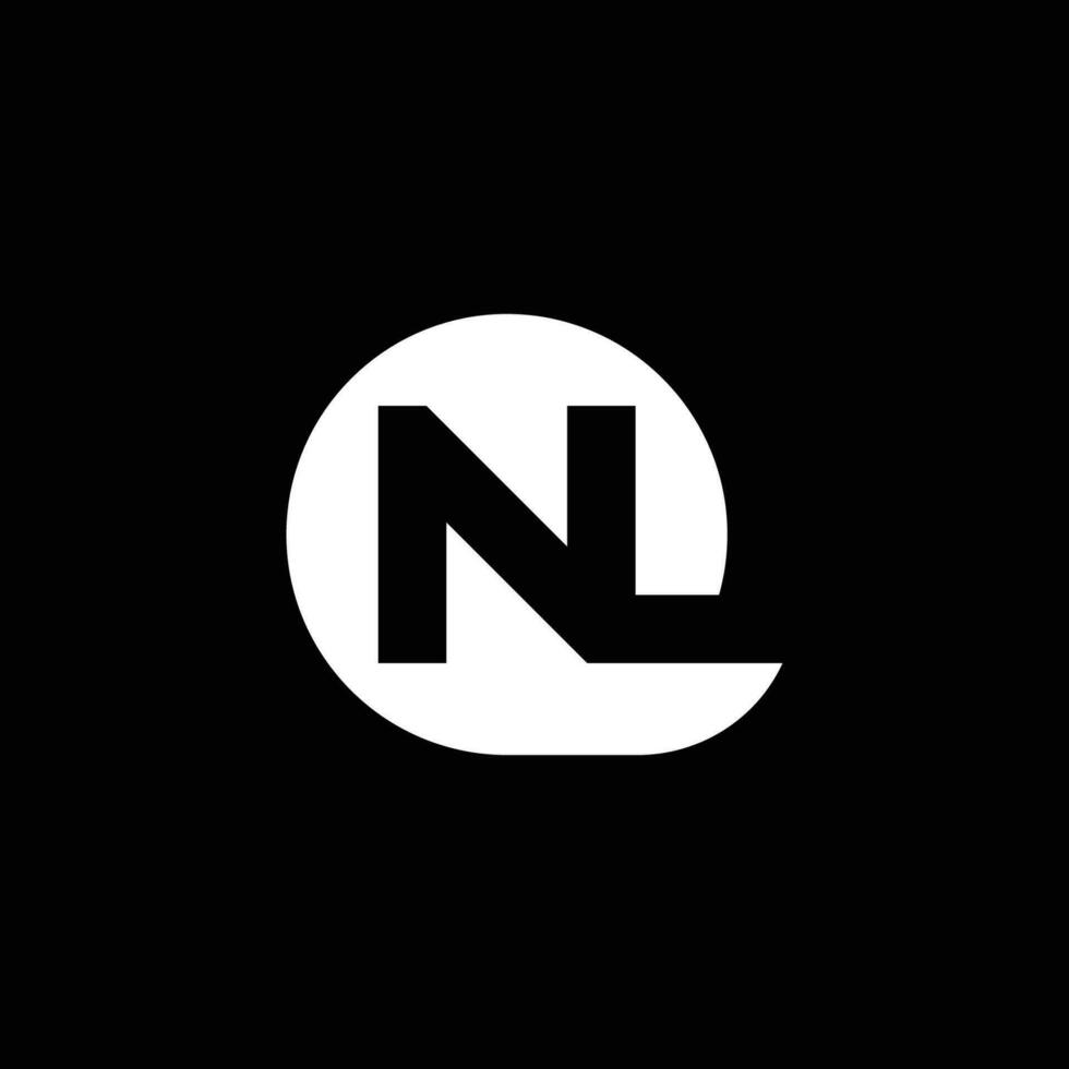 letra nq o qn logo vector