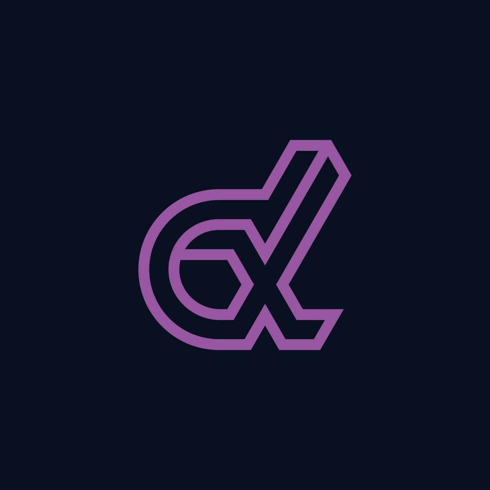 Initial letter XD or DX monogram logo vector