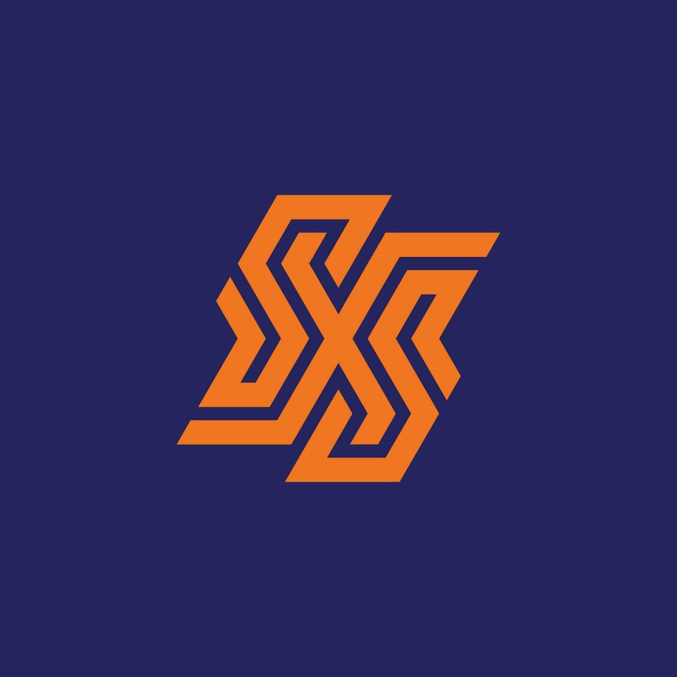 Initial letter XS or SX monogram logo vector