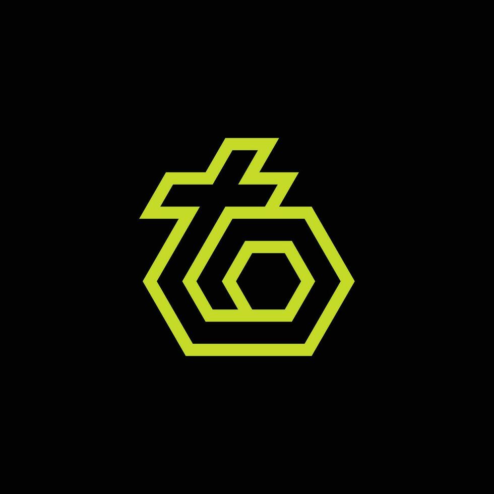 Initial letter TO or OT monogram logo vector