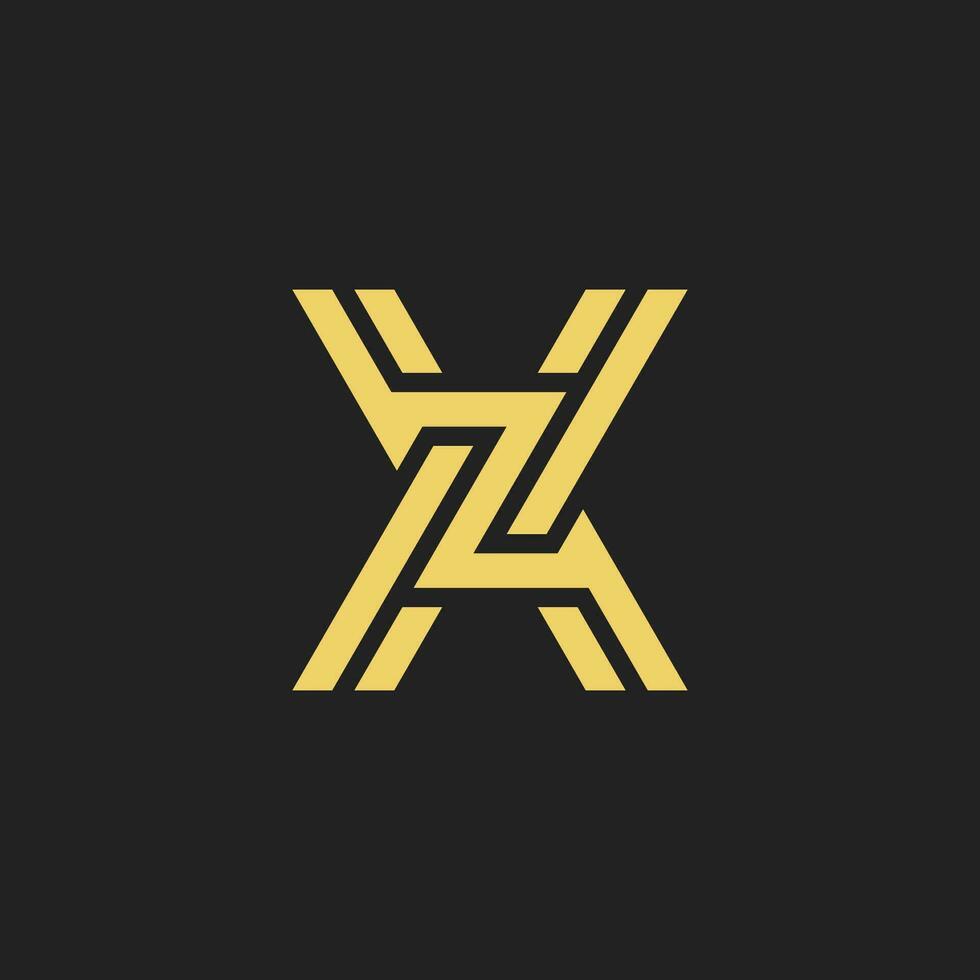 Modern and minimalist initial letter ZX or XZ monogram logo vector